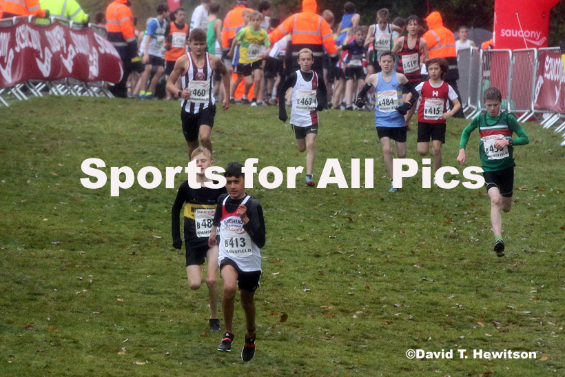 Boys under-13s, National Cross Country Relay Champs., Berry Hill Park, Mansfield.  Photo: David T. Hewitson/Sports for All Pics